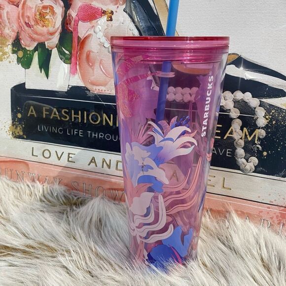 Starbucks Floral View Thru The Garden Gradient Venti Cold Cup Tumbler - Picture 1 of 4